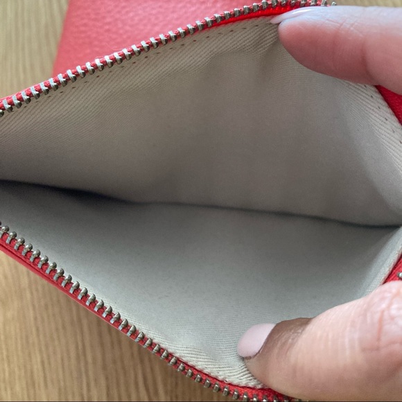 👜Danier Coral Pebbled Leather Two Piece Wallet (removable card coin wallet)👜 - Picture 5 of 11